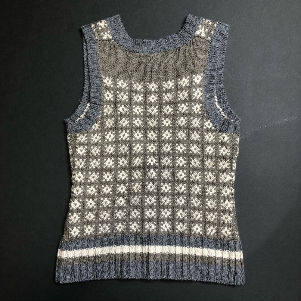 Banana Republic Sweater Vest Gray Knit Women’s S Button Up - Picture 4 of 4